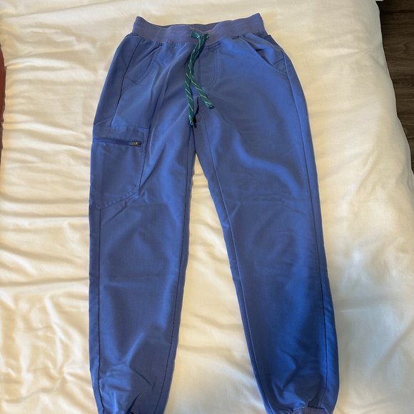 Jogger Scrub Pants in Ceil Blue - Picture 1 of 4